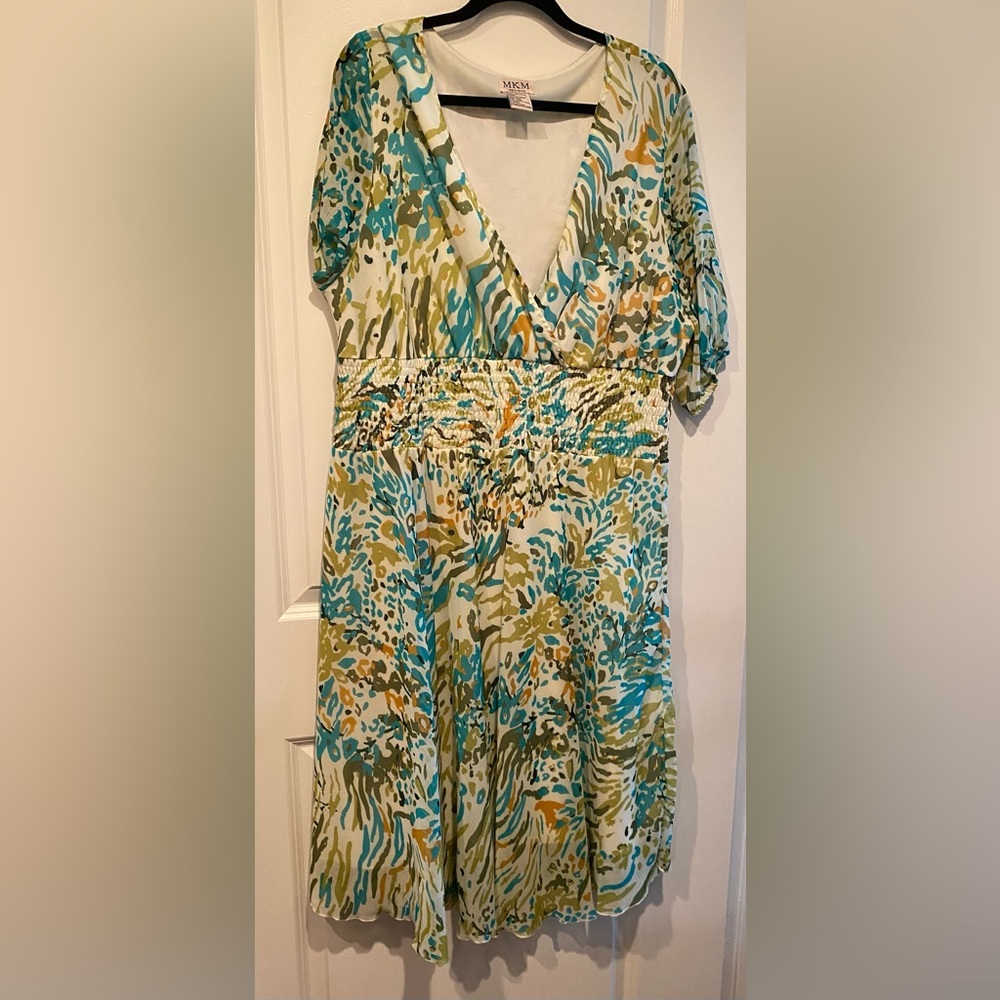 Vibrant Multicolor Patterned Dress